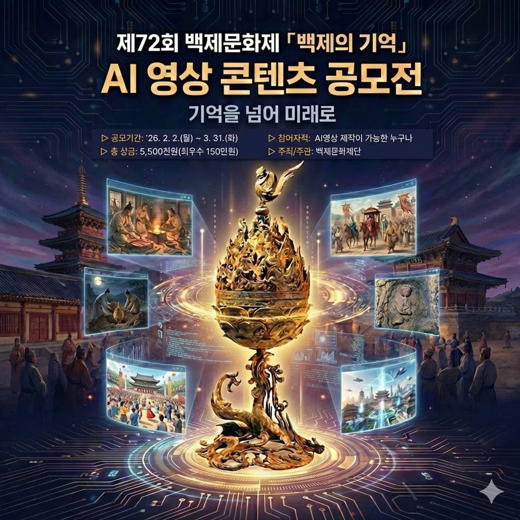 제72회 백제문화제「백제의 기억」AI 영상 공모전
